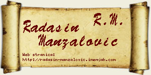 Radašin Manzalović vizit kartica